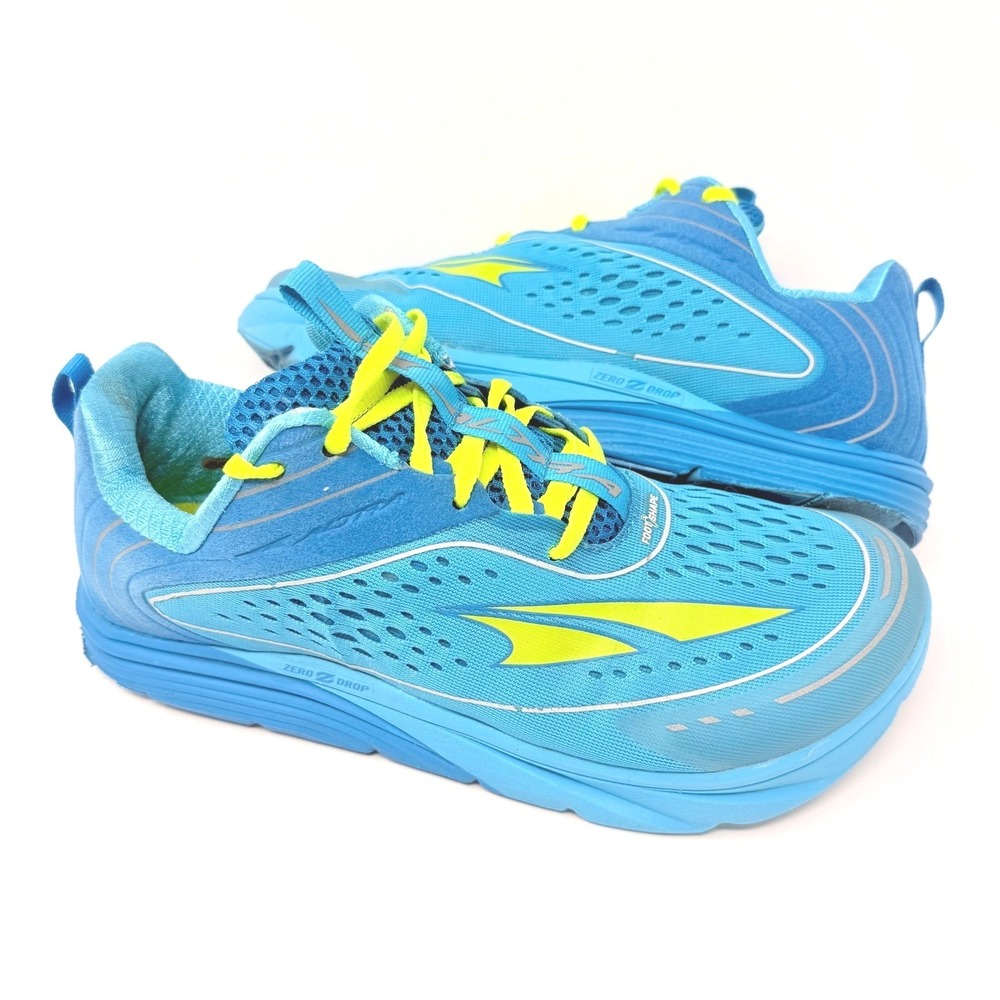 Altra Torin 3.5 Womens Size 9.5 Running Shoes Blue Neon Yellow AFW1837F-4